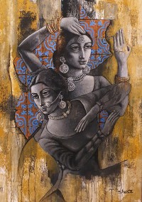 Shaista Momin, Untitled, 24 x 36 Inch, Acrylic on Canvas, Figurative Painting, AC-SHM-043